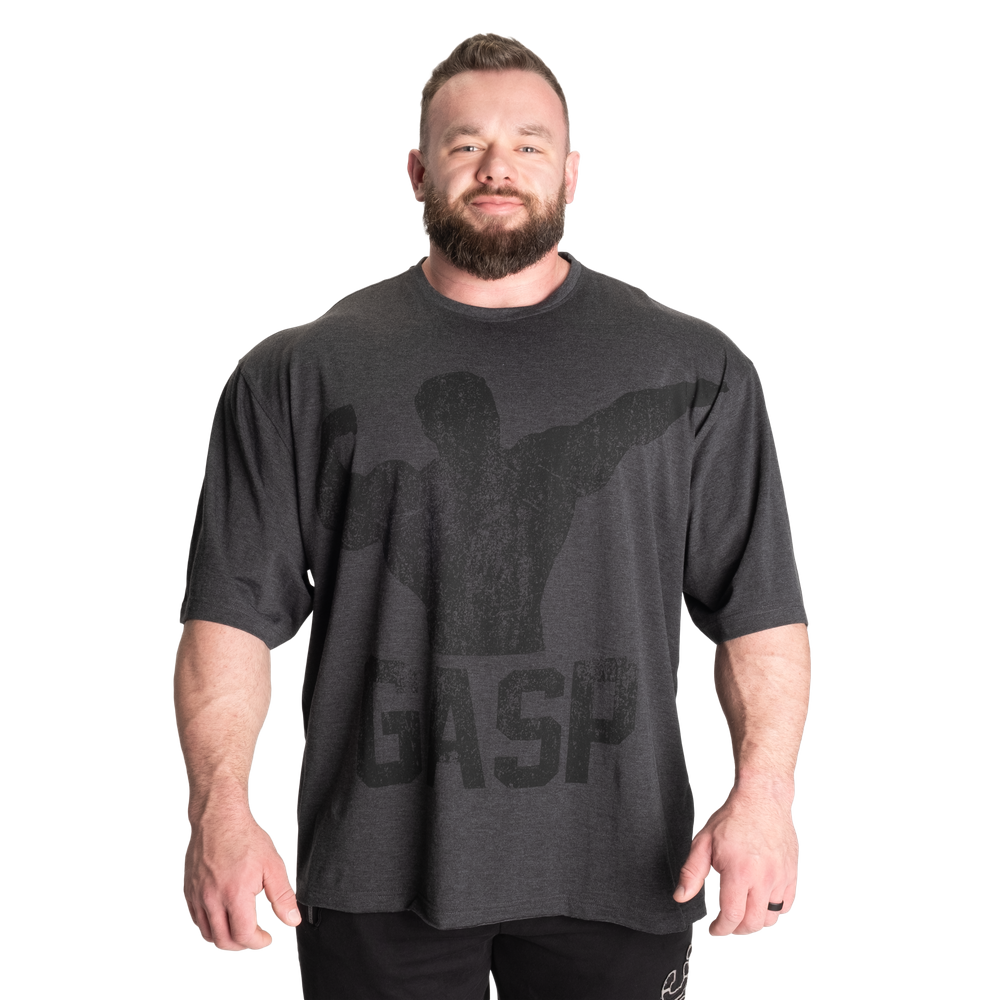 GASP ARCHER IRON TEE (Dark Grey Melange)