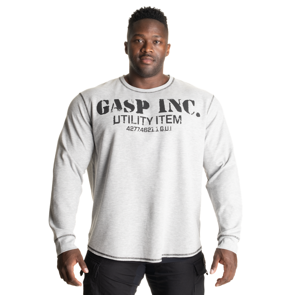GASP THERMAL GYM SWEATER (Grey Melange)