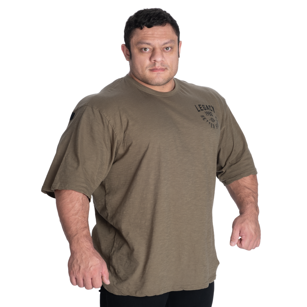 BETTER BODIES Legacy Slub Iron Tee (Washed Green)