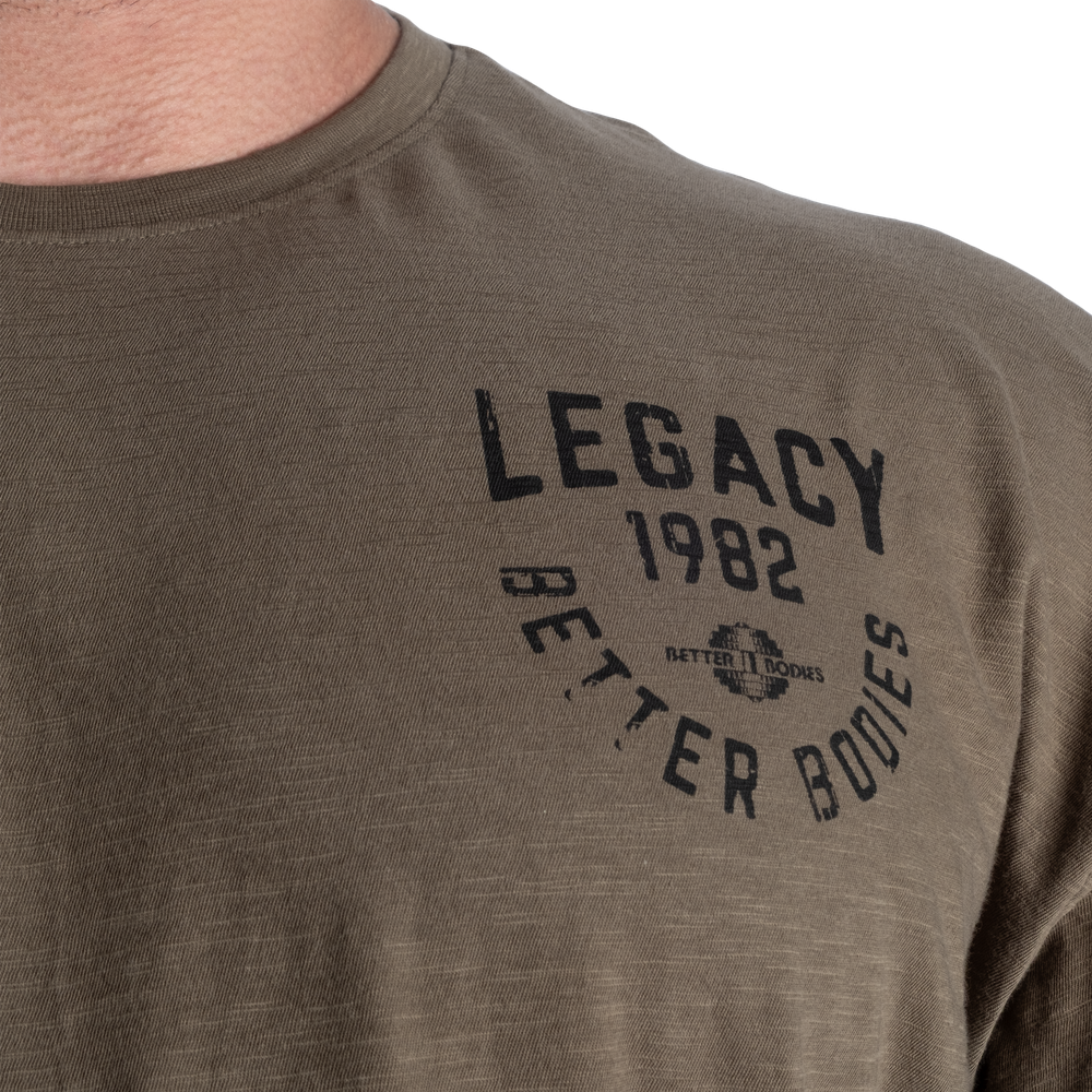 BETTER BODIES Legacy Slub Iron Tee (Washed Green)