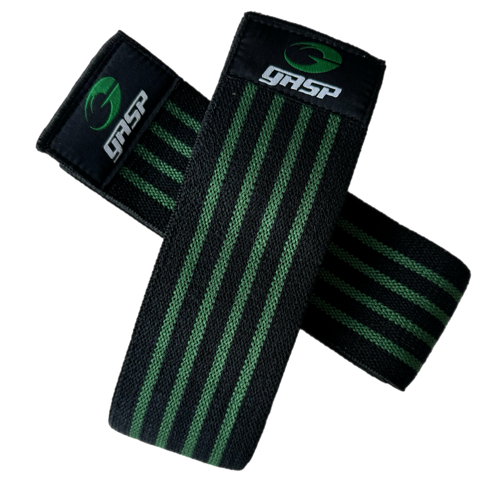 GASP KNEE WRAPS (Black/Green)