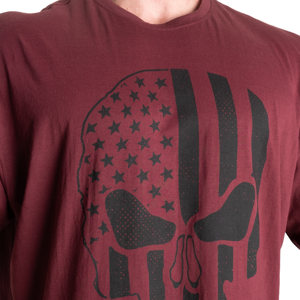 GASP Skull Division Iron Tee (Maroon)