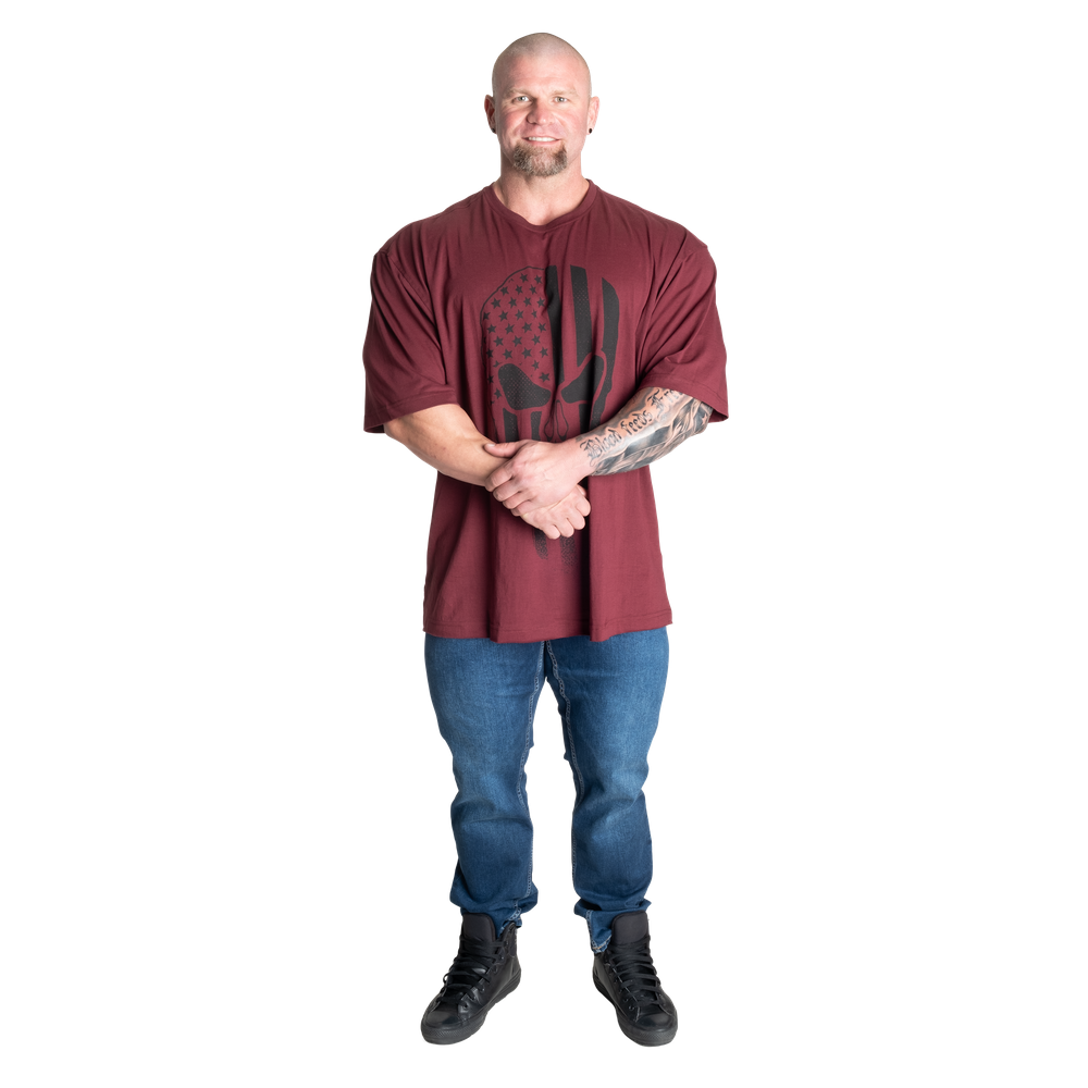 GASP Skull Division Iron Tee (Maroon)
