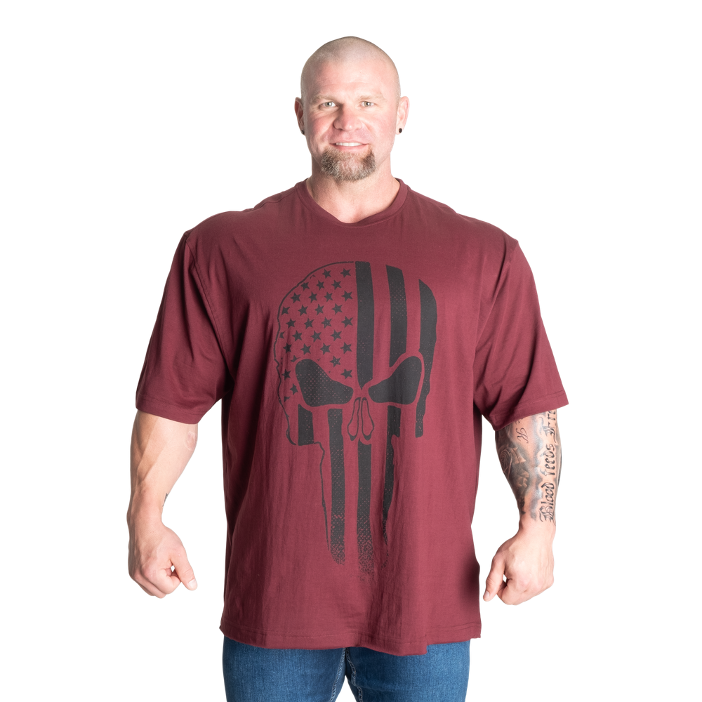 GASP Skull Division Iron Tee (Maroon)