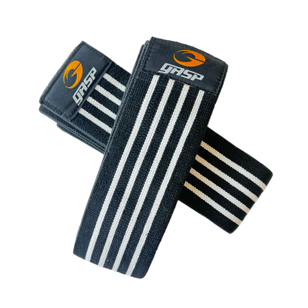 GASP KNEE WRAPS (Black/White)