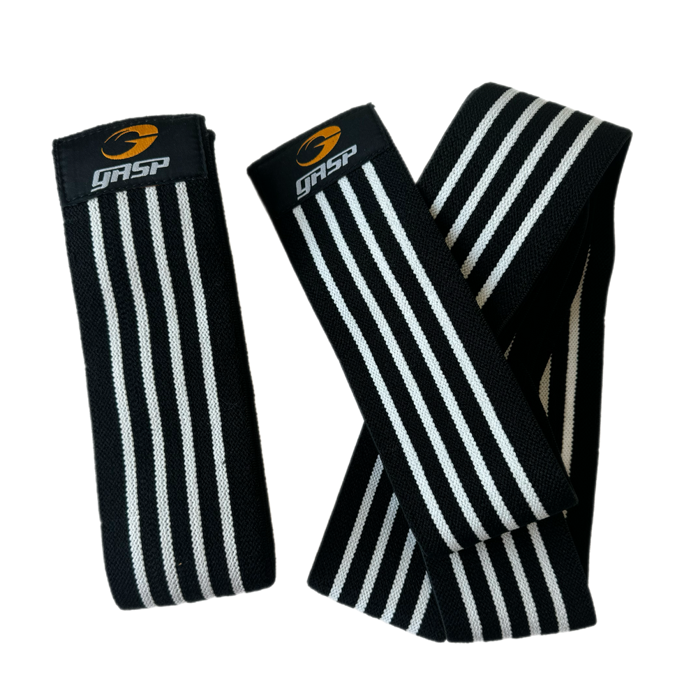 ウエイトトレーニング Gasp Knee wraps, Black/white GASP KNEE WRAPS (Black/White)