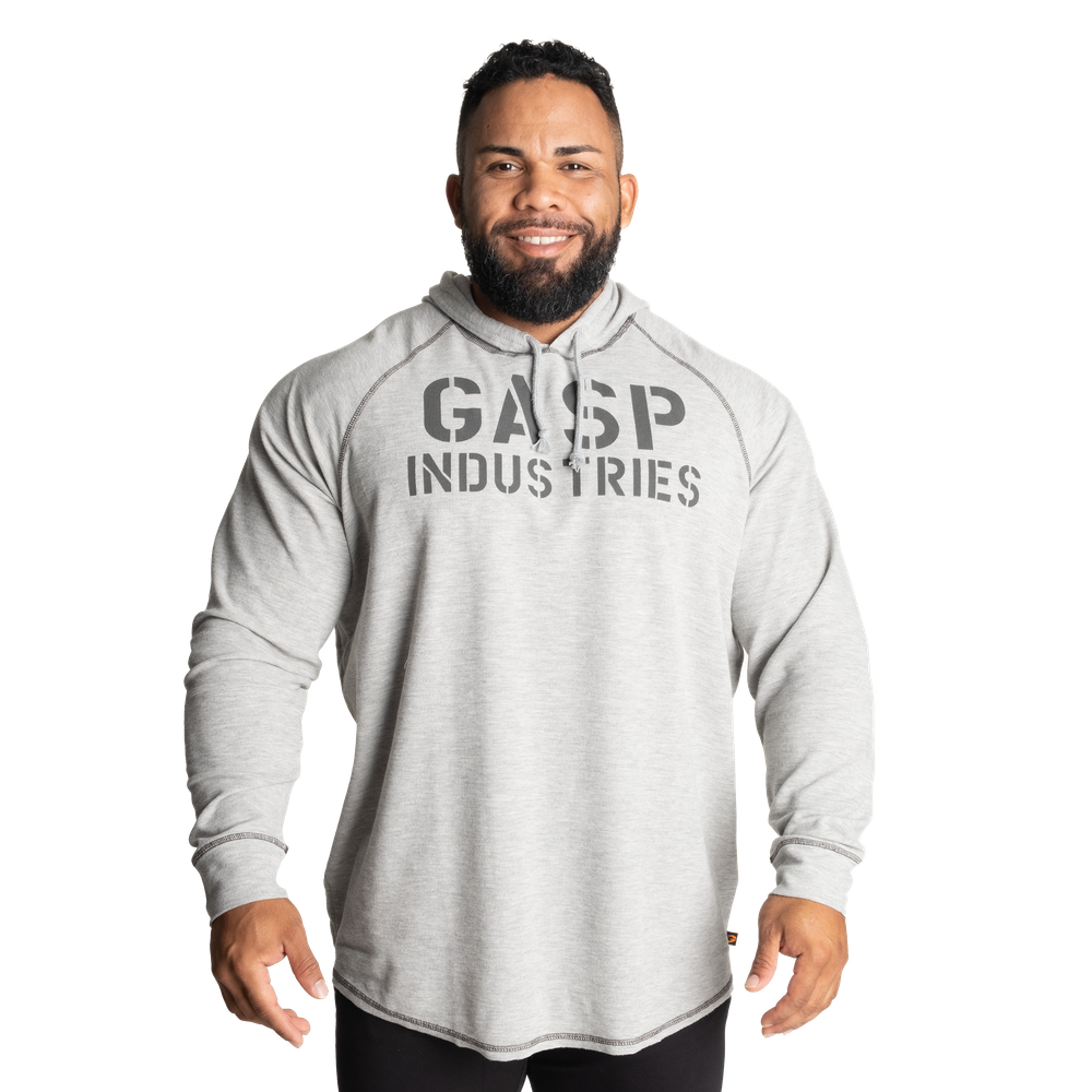 GASP LONGSLEEVE THERMAL HOODIE (Grey Melange)