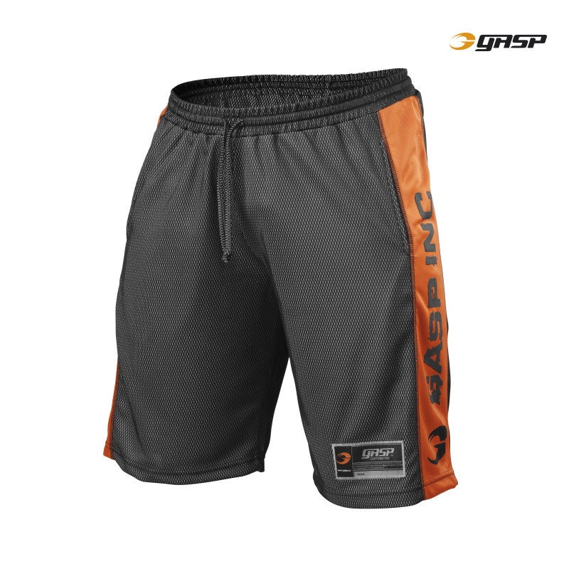 GASP NO1 MESH SHORTS (Black/Flame)