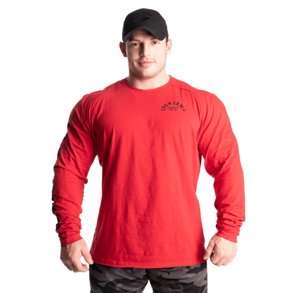 GASP THROWBACK LS TEE (Chilli Red)