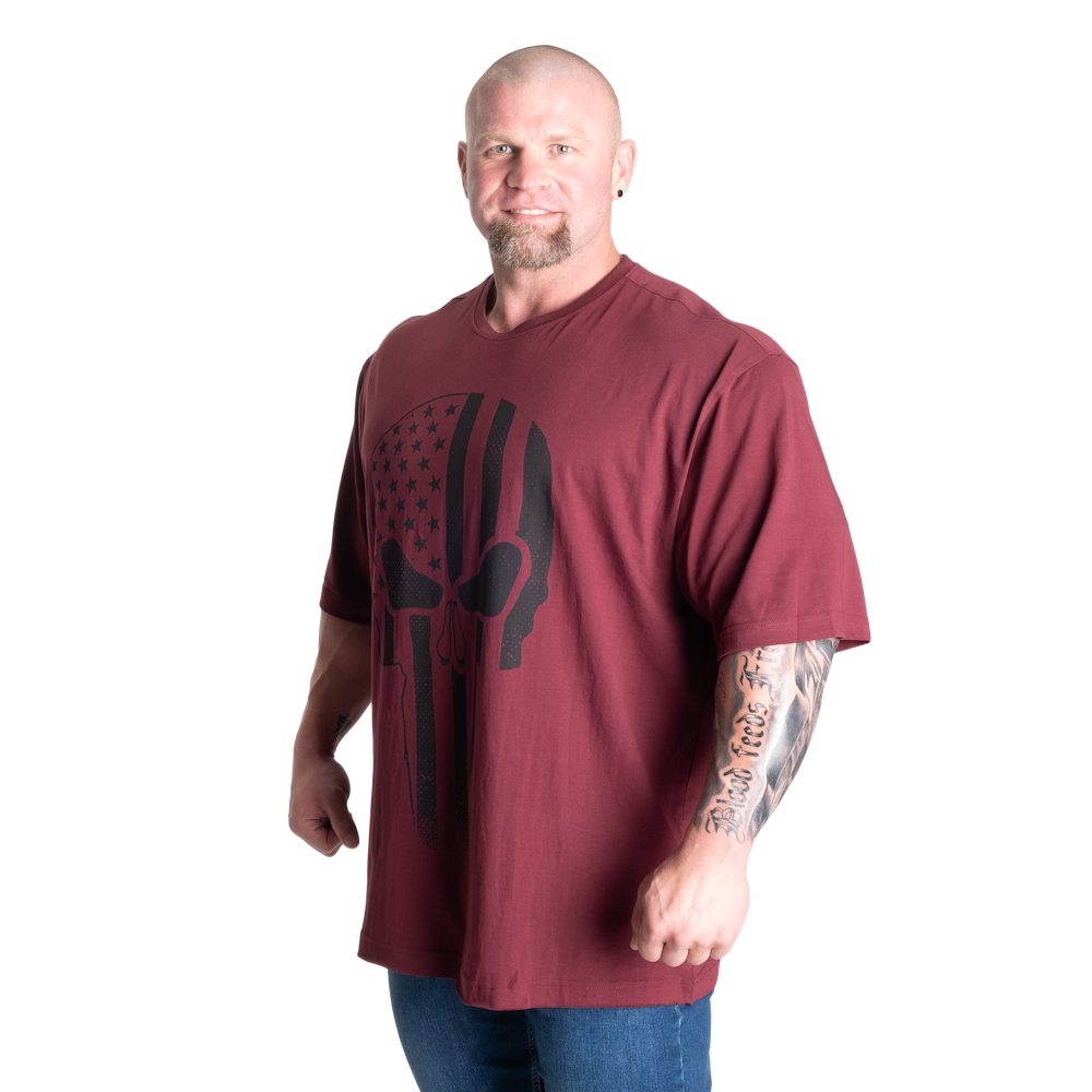 GASP Skull Division Iron Tee (Maroon)