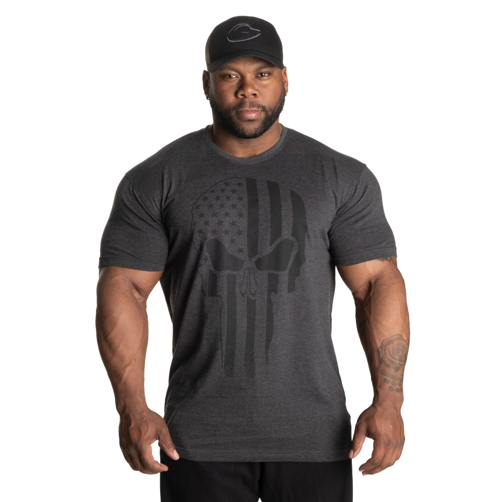 GASP SKULL STANDARD TEE (Dark Grey Melange)
