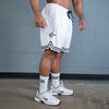 BETTER BODIES BASKETBALL SHORTS (White/Black)