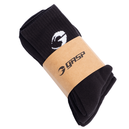 GASP CREW SOCKS 3-PACK (Black) - ملحقات الأحذية