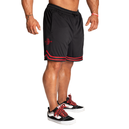 BETTER BODIES BASKETBALL SHORTS (Black/Red) - ملابس رياضية