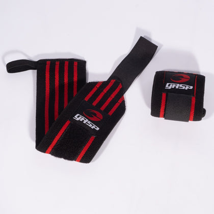 HARDCORE WRIST WRAPS (Black/Red) - ملحقات رياضية