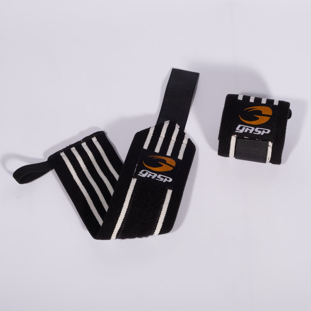 GASP KNEE WRAPS (Black/White)