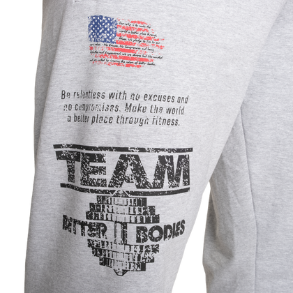 BETTER BODIES CORE STANTON SWEAT PANTS (Light Grey Melange)