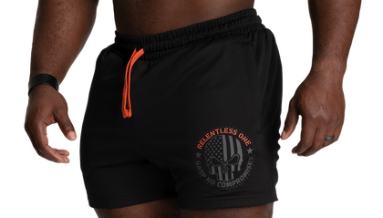 R1 MESH SHORTS (Black/Flame) - ملابس رياضية