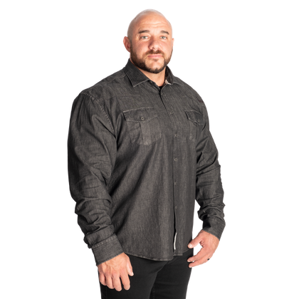 GASP DENIM SHIRT (Washed Black)