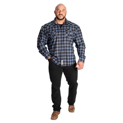 GASP PLAID SHIRT (Black/Blue)