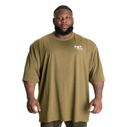 GASP HARDER TO KILL IRON TEE (Army Green Melange) - ملابس رياضية