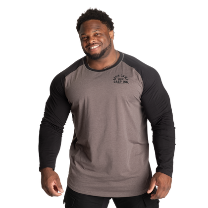 GASP Iron Camp Raglan LS (Grey/Black )