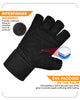 RDX L4 Open Finger Weightlifting Gym Gloves - Black