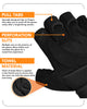 RDX L4 Open Finger Weightlifting Gym Gloves - Black