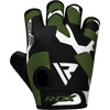 RDX F6 Fitness Gym Gloves - Black/Green