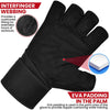 RDX L4 Open Finger Weightlifting Gym Gloves - Black