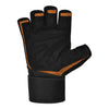 RDX L4 Open Finger Weightlifting Gym Gloves - Tan/Black