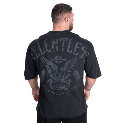 BETTER BODIES Relentless Iron Tee (Washed Black)