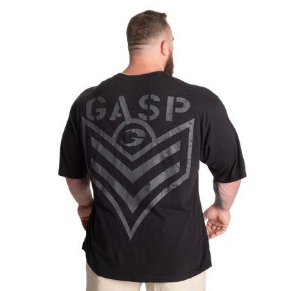 GASP SLUB IRON TEE (Washed Black)