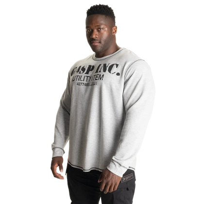 GASP THERMAL GYM SWEATER (Grey Melange)