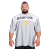 GASP Two Color Iron Tee (Light Grey Melange/White)