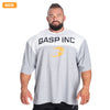 GASP Two Color Iron Tee (Light Grey Melange/White)