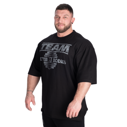 BETTER BODIES Team Pump Cover Iron Tee (Black/Grey)