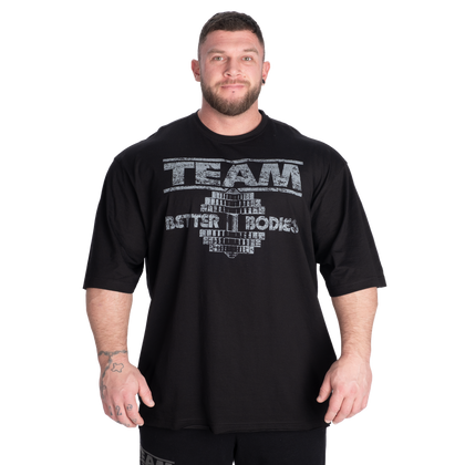 BETTER BODIES Team Pump Cover Iron Tee (Black/Grey)