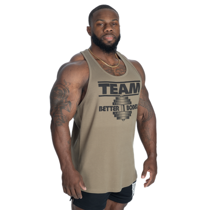 BETTER BODIES Team Rib Essential T-Back (Washed Green)