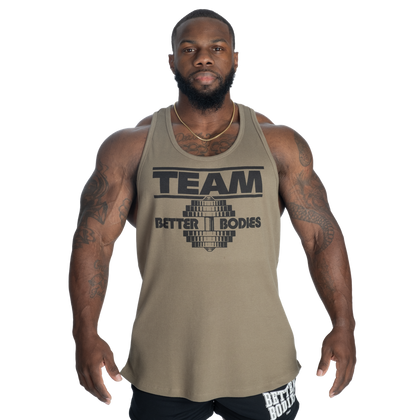 BETTER BODIES Team Rib Essential T-Back (Washed Green)