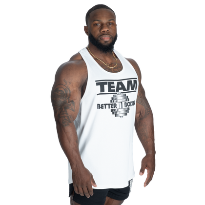 BETTER BODIES Team Rib Essential T-Back (White)