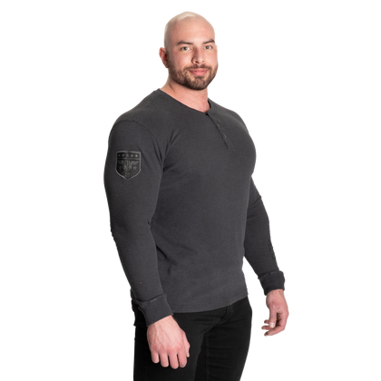 BETTER BODIES THERMAL HENLEY (Washed Anthracite) - ملابس رياضية