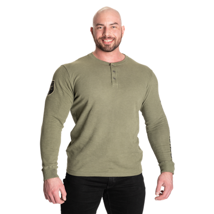 BETTER BODIES THERMAL HENLEY (Washed Green) - ملابس رياضية