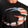 GASP PUMP COVER IRON TEE (Black/US flag) - ملابس رياضية