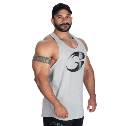 GASP Rib Essential T-Back (Grey Melange)