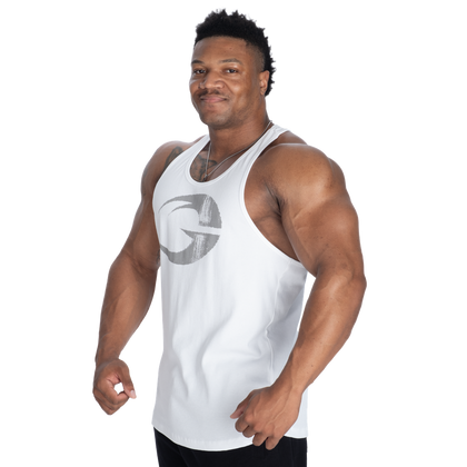 GASP Rib Essential T-Back (White/Gray)