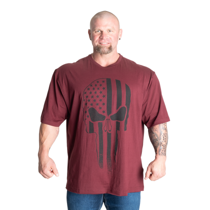 GASP Skull Division Iron Tee (Maroon)