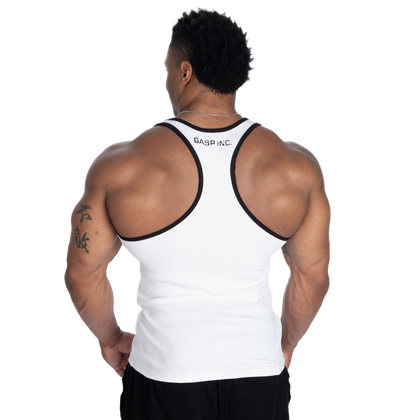 GASP Ribbed T-back (White)