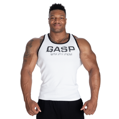GASP Ribbed T-back (White)