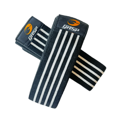 GASP KNEE WRAPS (Black/White)